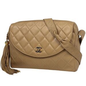 Chanel Coco Mark Fringe Chain Shoulder Bag Tassel Matelasse Shoulder Bag